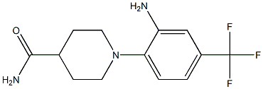 1-[2-amino-4-(trifluoromethyl)phenyl]piperidine-4-carboxamide Struktur