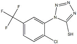 1-[2-chloro-5-(trifluoromethyl)phenyl]-1H-1,2,3,4-tetrazole-5-thiol Struktur