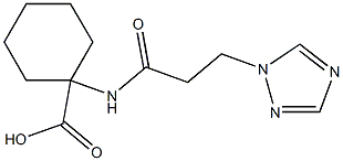 1-[3-(1H-1,2,4-triazol-1-yl)propanamido]cyclohexane-1-carboxylic acid Struktur