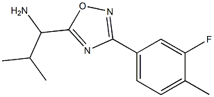 1-[3-(3-fluoro-4-methylphenyl)-1,2,4-oxadiazol-5-yl]-2-methylpropan-1-amine Struktur