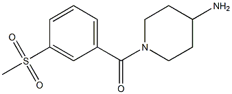 1-[3-(methylsulfonyl)benzoyl]piperidin-4-amine Struktur