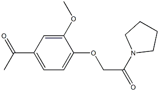 1-[3-methoxy-4-(2-oxo-2-pyrrolidin-1-ylethoxy)phenyl]ethanone Struktur