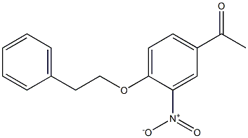 1-[3-nitro-4-(2-phenylethoxy)phenyl]ethan-1-one Struktur