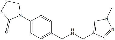 1-[4-({[(1-methyl-1H-pyrazol-4-yl)methyl]amino}methyl)phenyl]pyrrolidin-2-one Struktur