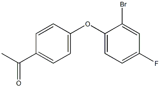 1-[4-(2-bromo-4-fluorophenoxy)phenyl]ethan-1-one Struktur