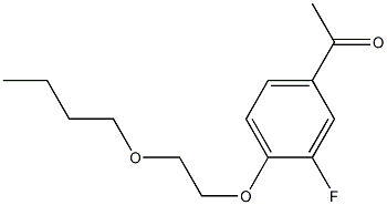 1-[4-(2-butoxyethoxy)-3-fluorophenyl]ethan-1-one Struktur