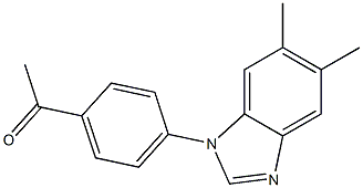 1-[4-(5,6-dimethyl-1H-1,3-benzodiazol-1-yl)phenyl]ethan-1-one Struktur