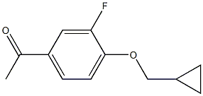 1-[4-(cyclopropylmethoxy)-3-fluorophenyl]ethan-1-one Struktur