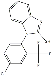 1-[4-chloro-2-(trifluoromethyl)phenyl]-1H-1,3-benzodiazole-2-thiol Struktur