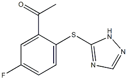 1-[5-fluoro-2-(1H-1,2,4-triazol-5-ylsulfanyl)phenyl]ethan-1-one Struktur