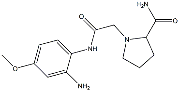 1-{[(2-amino-4-methoxyphenyl)carbamoyl]methyl}pyrrolidine-2-carboxamide Struktur