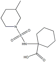 1-{[(3-methylpiperidine-1-)sulfonyl]amino}cyclohexane-1-carboxylic acid Struktur