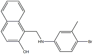 1-{[(4-bromo-3-methylphenyl)amino]methyl}naphthalen-2-ol Struktur