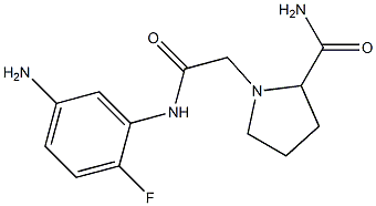 1-{[(5-amino-2-fluorophenyl)carbamoyl]methyl}pyrrolidine-2-carboxamide Struktur