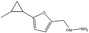 1-{[5-(2-methylcyclopropyl)furan-2-yl]methyl}hydrazine Struktur