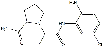 1-{1-[(2-amino-5-chlorophenyl)carbamoyl]ethyl}pyrrolidine-2-carboxamide Struktur