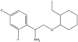 1-{1-amino-2-[(2-ethylcyclohexyl)oxy]ethyl}-2,4-difluorobenzene Struktur