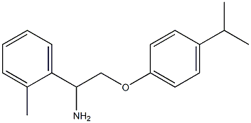 1-{1-amino-2-[4-(propan-2-yl)phenoxy]ethyl}-2-methylbenzene Struktur