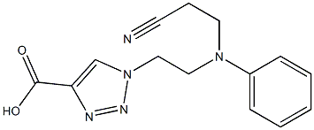 1-{2-[(2-cyanoethyl)(phenyl)amino]ethyl}-1H-1,2,3-triazole-4-carboxylic acid Struktur