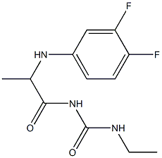 1-{2-[(3,4-difluorophenyl)amino]propanoyl}-3-ethylurea Struktur