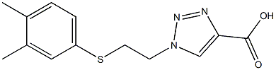 1-{2-[(3,4-dimethylphenyl)sulfanyl]ethyl}-1H-1,2,3-triazole-4-carboxylic acid Struktur