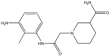 1-{2-[(3-amino-2-methylphenyl)amino]-2-oxoethyl}piperidine-3-carboxamide Struktur