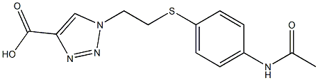 1-{2-[(4-acetamidophenyl)sulfanyl]ethyl}-1H-1,2,3-triazole-4-carboxylic acid Struktur