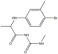 1-{2-[(4-bromo-3-methylphenyl)amino]propanoyl}-3-methylurea Struktur