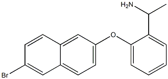 1-{2-[(6-bromonaphthalen-2-yl)oxy]phenyl}ethan-1-amine Struktur