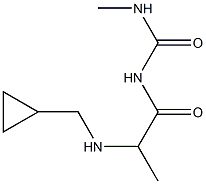 1-{2-[(cyclopropylmethyl)amino]propanoyl}-3-methylurea Struktur