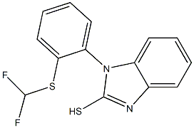 1-{2-[(difluoromethyl)sulfanyl]phenyl}-1H-1,3-benzodiazole-2-thiol Struktur