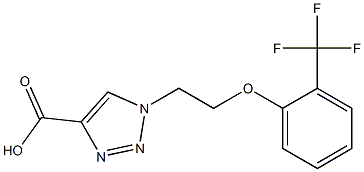 1-{2-[2-(trifluoromethyl)phenoxy]ethyl}-1H-1,2,3-triazole-4-carboxylic acid Struktur