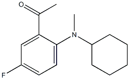 1-{2-[cyclohexyl(methyl)amino]-5-fluorophenyl}ethan-1-one Struktur