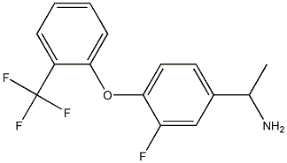 1-{3-fluoro-4-[2-(trifluoromethyl)phenoxy]phenyl}ethan-1-amine Struktur