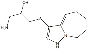 1-amino-3-{5H,6H,7H,8H,9H-[1,2,4]triazolo[3,4-a]azepin-3-ylsulfanyl}propan-2-ol Struktur