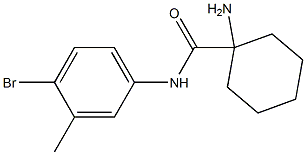 1-amino-N-(4-bromo-3-methylphenyl)cyclohexanecarboxamide Struktur