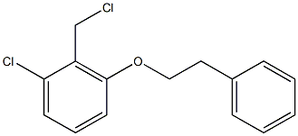 1-chloro-2-(chloromethyl)-3-(2-phenylethoxy)benzene Struktur