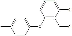 1-chloro-2-(chloromethyl)-3-(4-methylphenoxy)benzene Struktur