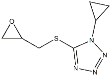 1-cyclopropyl-5-[(oxiran-2-ylmethyl)sulfanyl]-1H-1,2,3,4-tetrazole Struktur