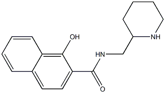 1-hydroxy-N-(piperidin-2-ylmethyl)naphthalene-2-carboxamide Struktur