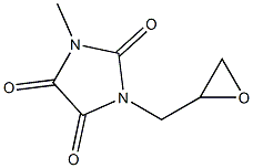 1-methyl-3-(oxiran-2-ylmethyl)imidazolidine-2,4,5-trione Structure