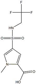 1-methyl-4-[(2,2,2-trifluoroethyl)sulfamoyl]-1H-pyrrole-2-carboxylic acid Struktur