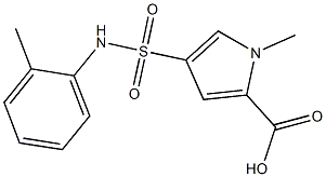 1-methyl-4-{[(2-methylphenyl)amino]sulfonyl}-1H-pyrrole-2-carboxylic acid Struktur