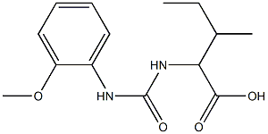 2-({[(2-methoxyphenyl)amino]carbonyl}amino)-3-methylpentanoic acid Struktur