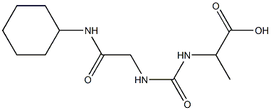 2-({[(cyclohexylcarbamoyl)methyl]carbamoyl}amino)propanoic acid Struktur