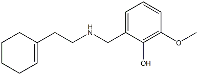 2-({[2-(cyclohex-1-en-1-yl)ethyl]amino}methyl)-6-methoxyphenol Struktur