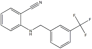 2-({[3-(trifluoromethyl)phenyl]methyl}amino)benzonitrile Struktur