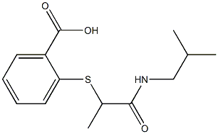 2-({1-[(2-methylpropyl)carbamoyl]ethyl}sulfanyl)benzoic acid Struktur