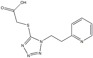 2-({1-[2-(pyridin-2-yl)ethyl]-1H-1,2,3,4-tetrazol-5-yl}sulfanyl)acetic acid Struktur