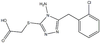 2-({4-amino-5-[(2-chlorophenyl)methyl]-4H-1,2,4-triazol-3-yl}sulfanyl)acetic acid Struktur